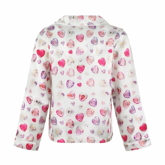 Lola + The Boys Sets Diamond Hearts Silky Set