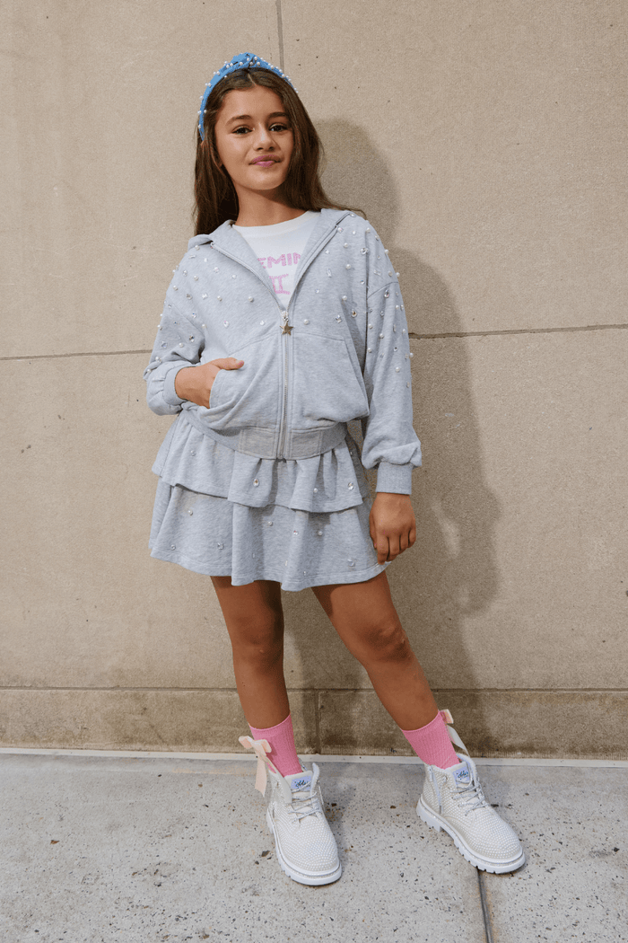 Lola and The Boys Sets Diamonds and Pearls Cozy Skirt Set