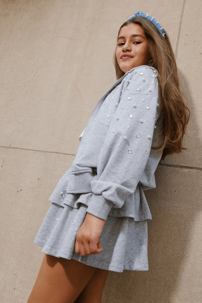 Lola and The Boys Sets Diamonds and Pearls Cozy Skirt Set