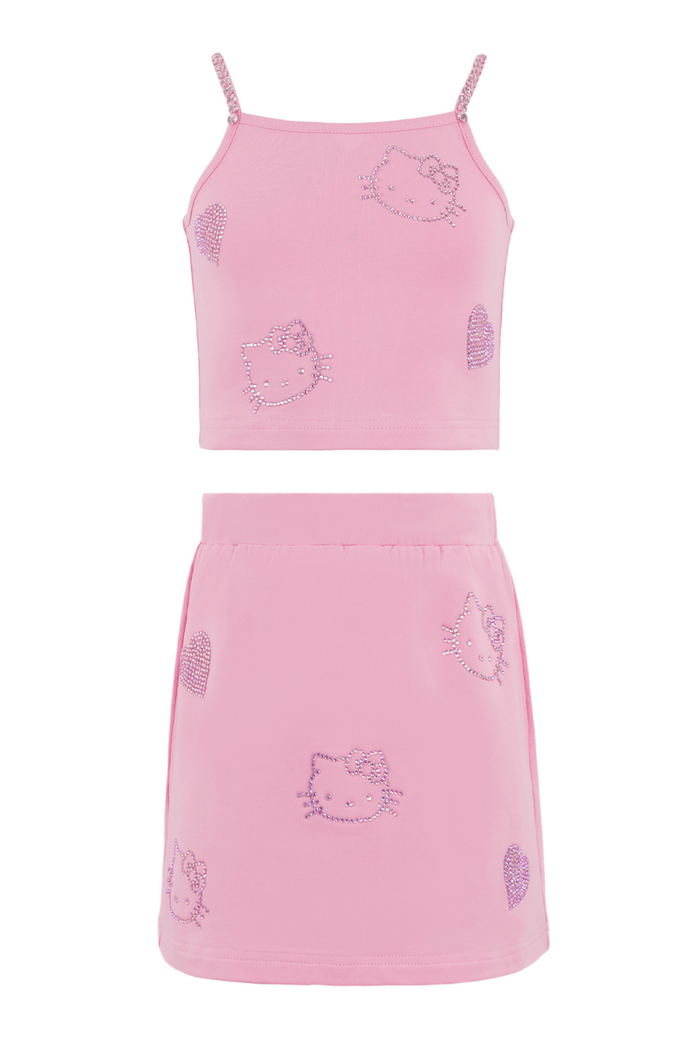 Lola + The Boys Sets Hello Kitty® Crystal Outline Summer Tank Set