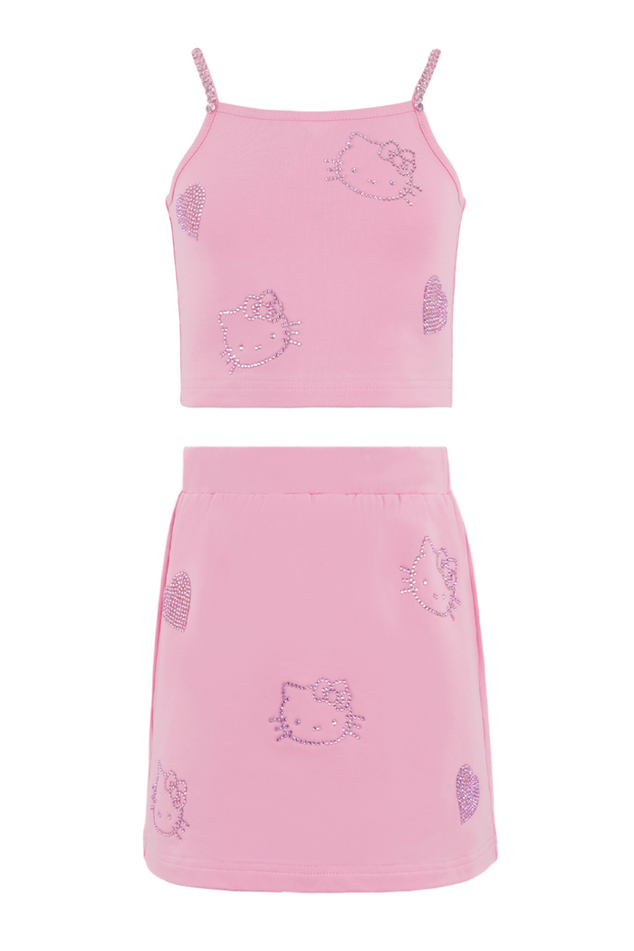Lola + The Boys Sets Hello Kitty® Crystal Outline Summer Tank Set