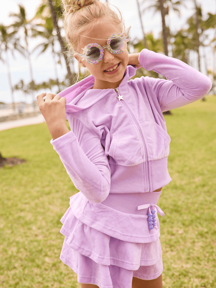 Lola + The Boys Sets Lavender Velour Margot Set