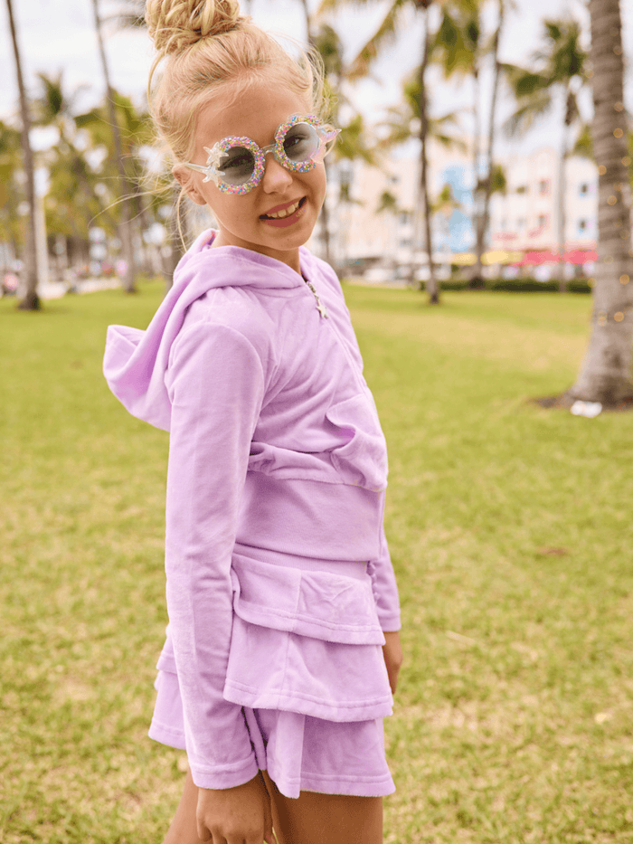 Lola + The Boys Sets Lavender Velour Margot Set