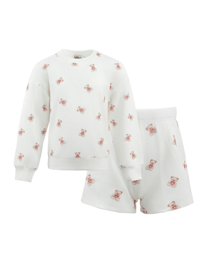 Lola + The Boys Sets Love Bear Short Set
