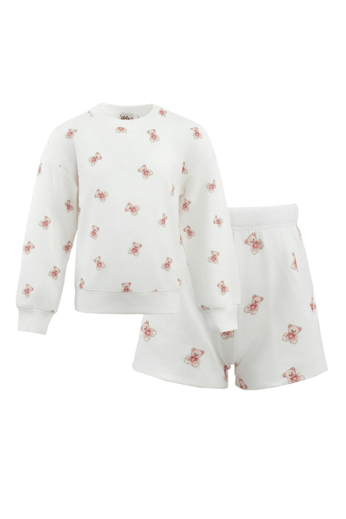 Lola + The Boys Sets Love Bear Short Set