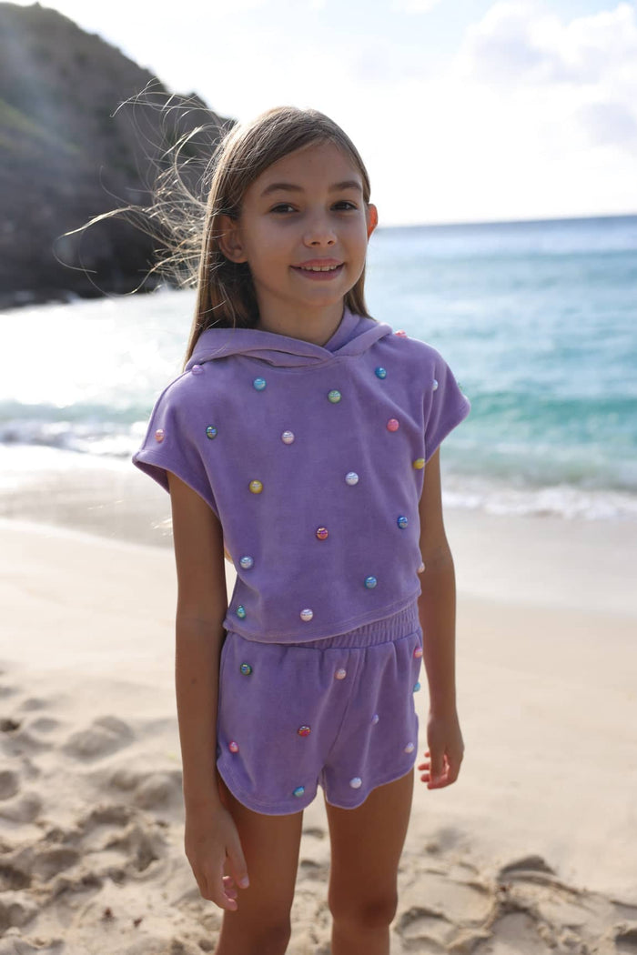 Lola + The Boys Sets Rainbow Candy Short Set