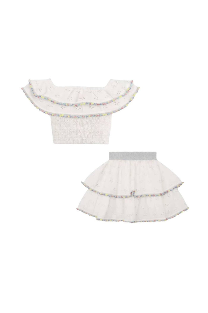 Lola + The Boys Sets Rainbow Fancy Butterfly Eyelet Set