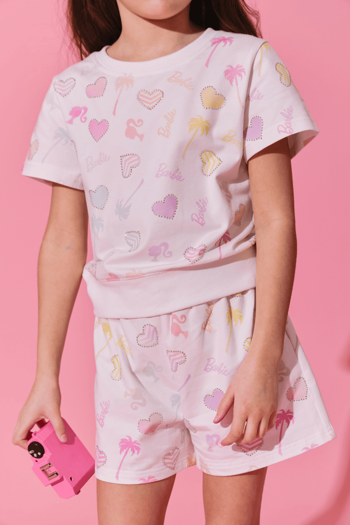 Lola + The Boys Sets Rainbow Vibes Barbie™ Short Set