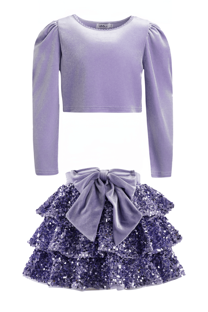 Lola + The Boys Sets 2 / Lavender Stardust Velvet Party Set