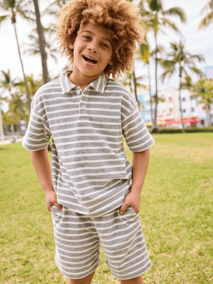 Lola + The Boys Sets 2 Striped Terry Cloth Set