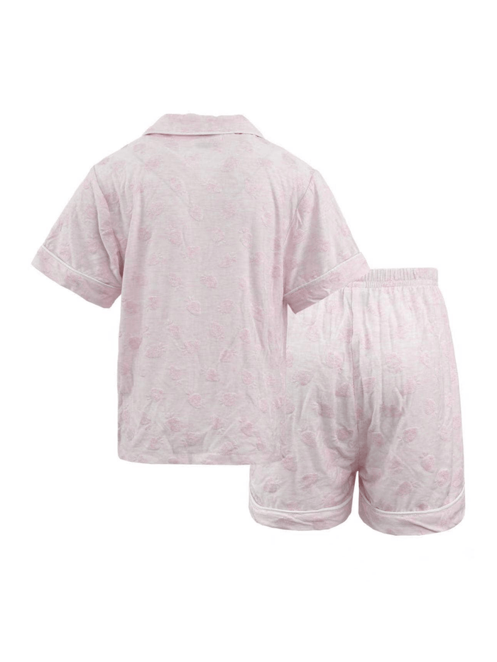 Lola + The Boys Sets Super Soft Strawberry Short Set