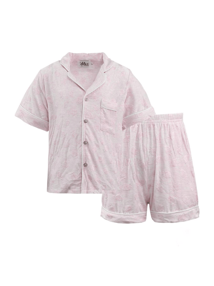 Lola + The Boys Sets Super Soft Strawberry Short Set