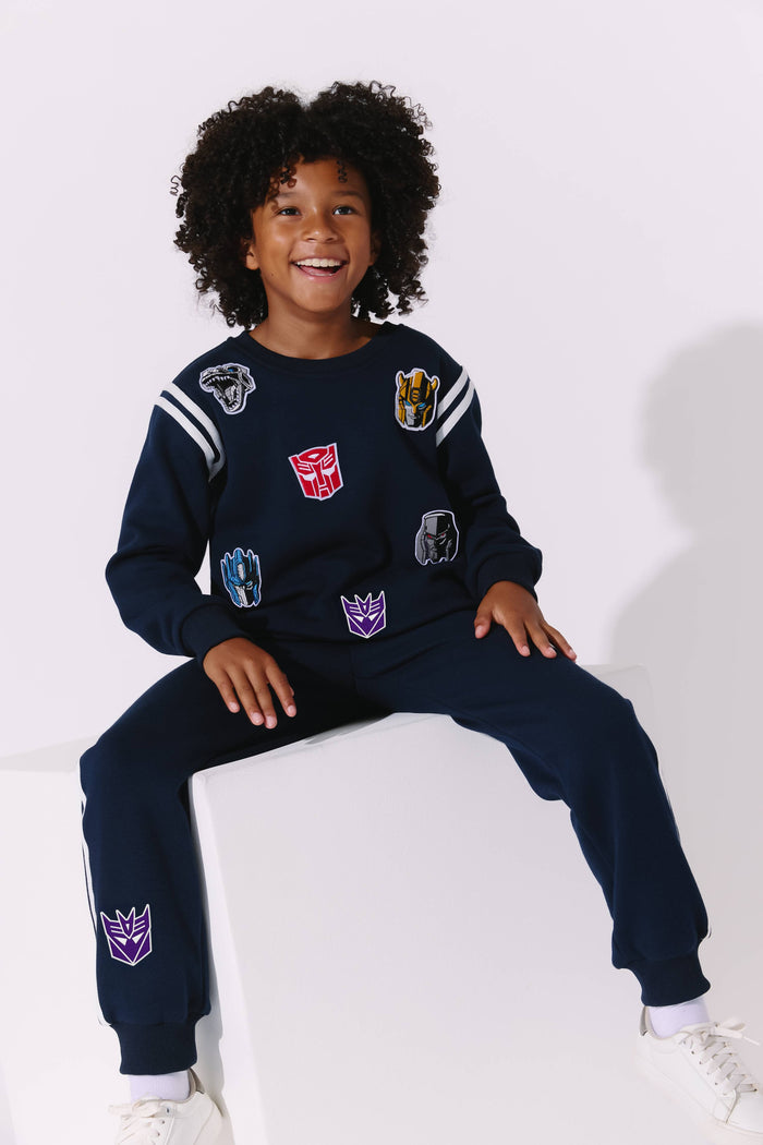 Lola + The Boys Sets 2 Transformers® Varsity Patch Jogger Set