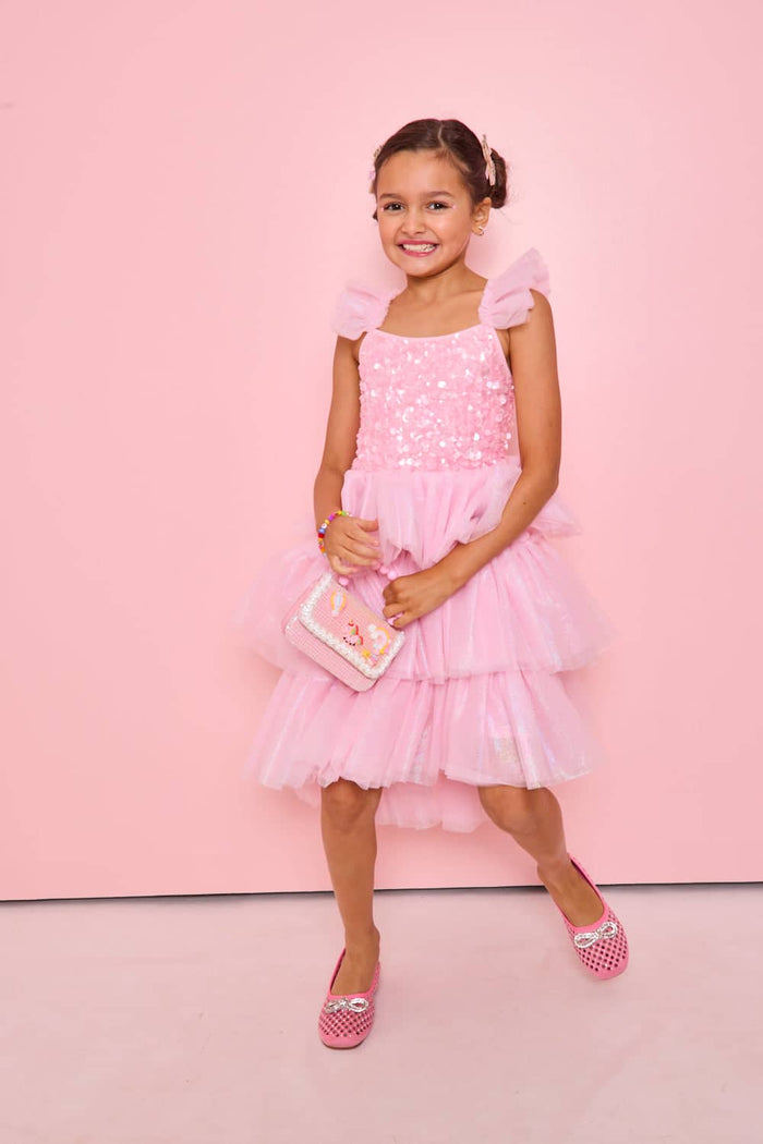 Lola + The Boys Shimmer Party Tulle Dress