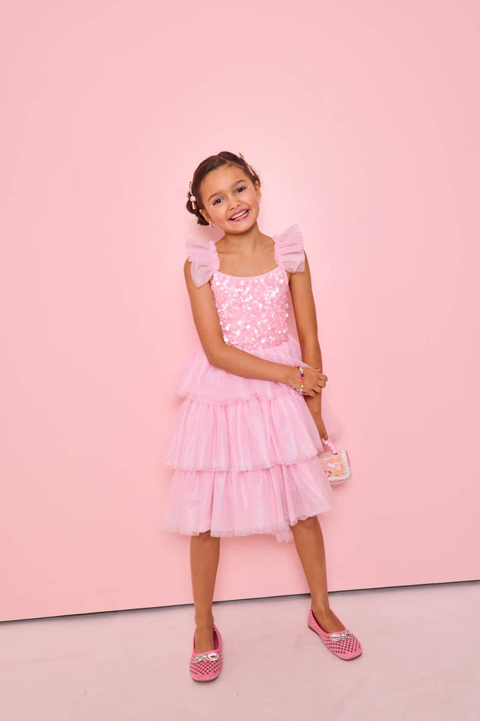 Lola + The Boys Shimmer Party Tulle Dress