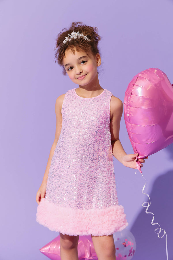 Shimmering Pink Sequin Dress