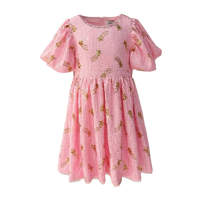 Lola + The Boys Shooting Star Sequin Gems Dress