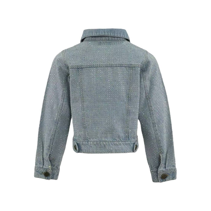 Lola + The Boys Sparkle Crystal Denim Jacket