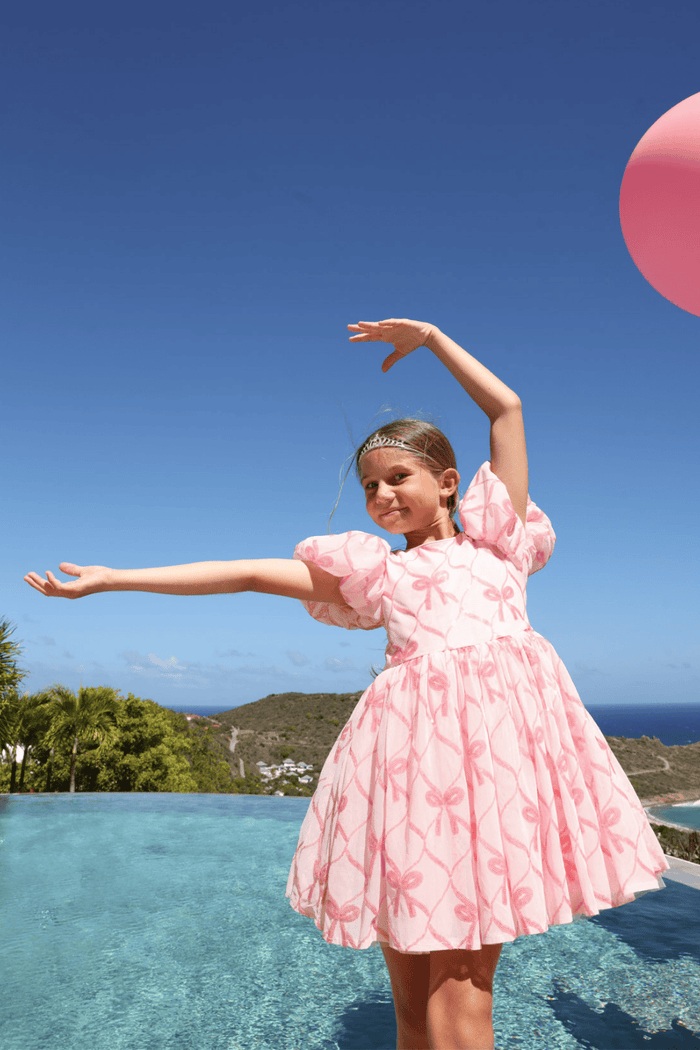 Lola + The Boys Sparkle Pretty Bows Dress