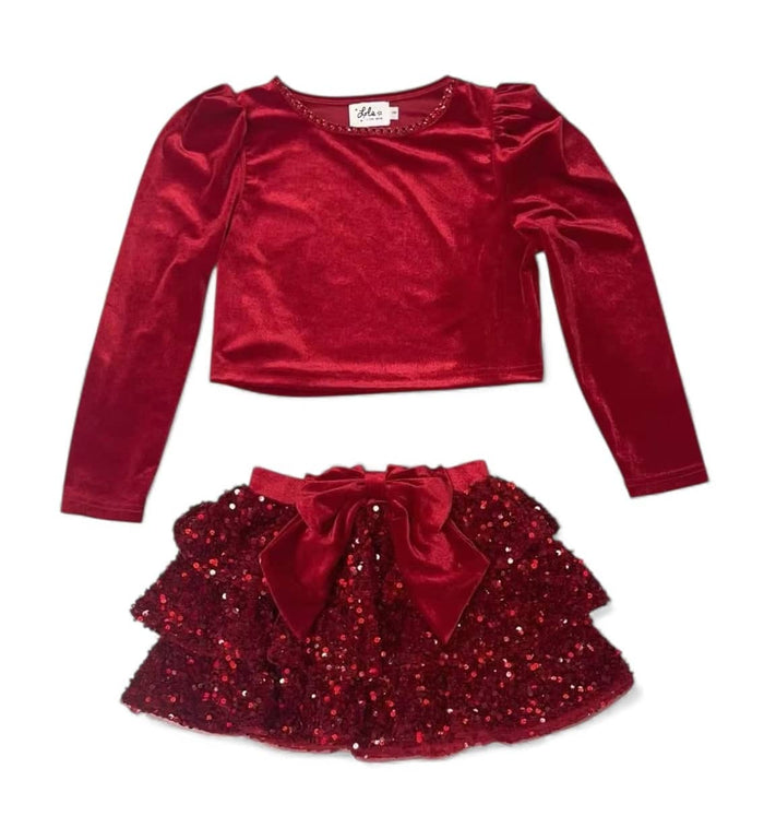 Lola + The Boys Stardust Velvet Party Set