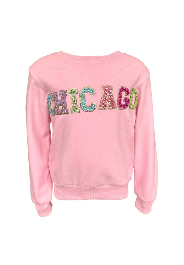 Lola + The Boys Sweaters & Sweatshirts Chicago Gem Sweatshirt - Pink