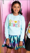 Lola + The Boys Sweaters & Sweatshirts Crystal GOOD VIBES Sweatshirt