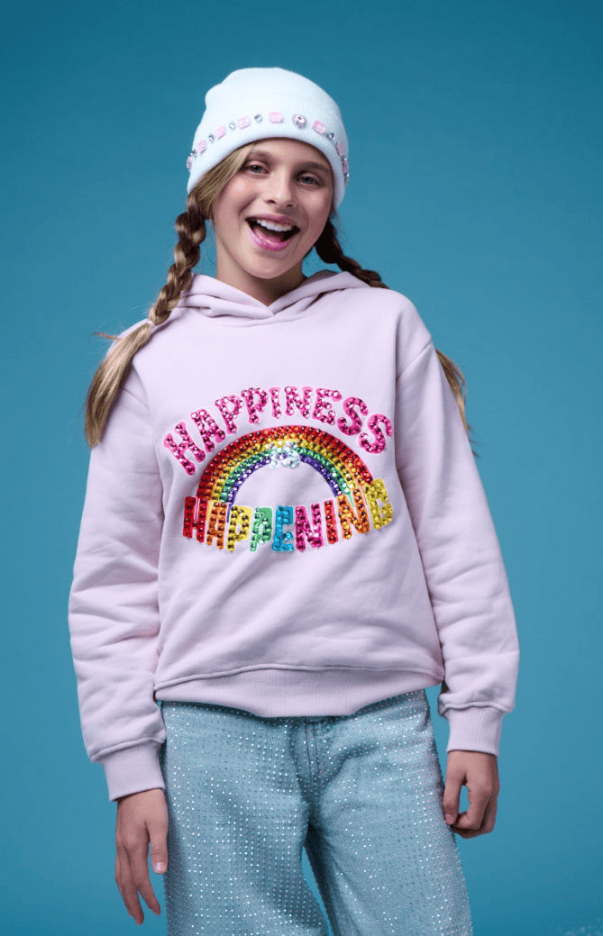 Lola + The Boys Sweaters & Sweatshirts Happiness is Happening Hoodie