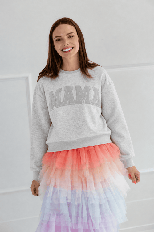 Lola + The Boys Sweaters & Sweatshirts Grey / S Mama Sweatshirt – Teen/Women