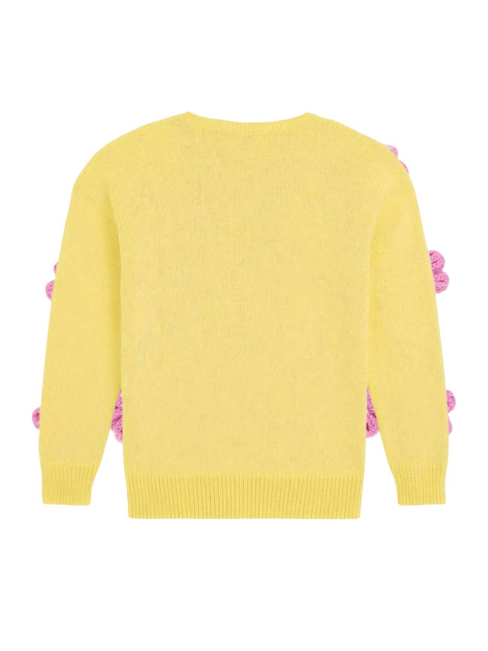 Lola + The Boys Sweaters & Sweatshirts Sunshine Plush Daisy Cardigan
