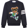 Lola + The Boys Sweaters & Sweatshirts Teddy Athletic Patch Navy Sweatshirt