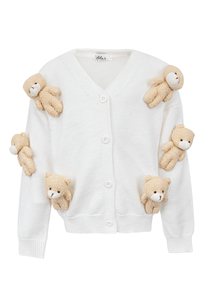 Lola + The Boys Sweaters & Sweatshirts Teddy Bear Love Cardigan