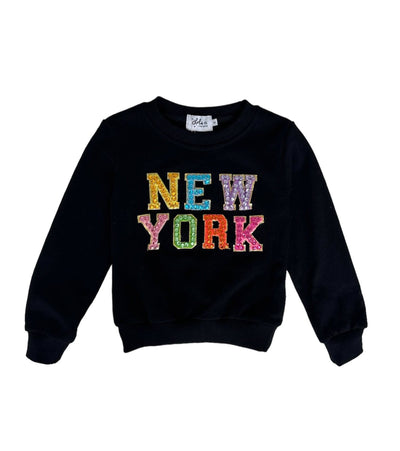 Lola + The Boys Sweaters & Sweatshirts Small / Black Women's New York Gem Sweatshirt