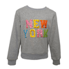 Lola + The Boys Sweaters & Sweatshirts Small / Grey Women's New York Gem Sweatshirt