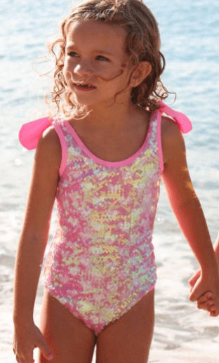 lola-new-arrival Swimwear Full Hearts Sequin Swimsuit