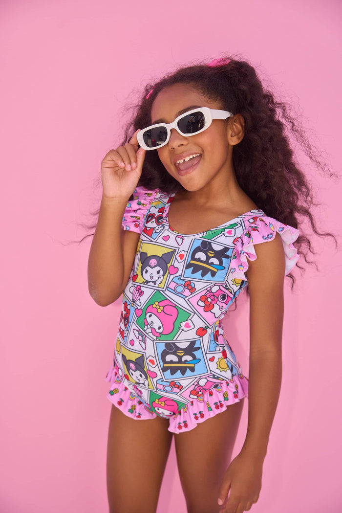 lola-hellokitty Swimwear Hello Kitty® and Friends Selfie Ruffle Swimsuit