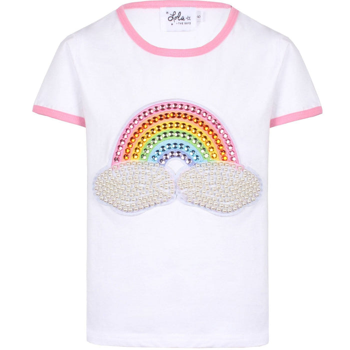Lola + The Boys Tees Rainbow Pearl Patch T shirt