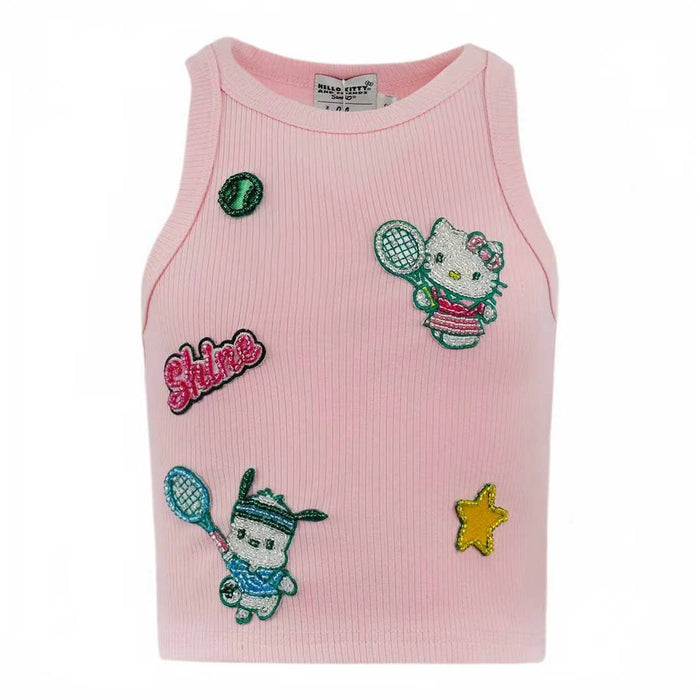 Lola + The Boys Tops Beaded Hello Kitty® and Friends Tennis Tank