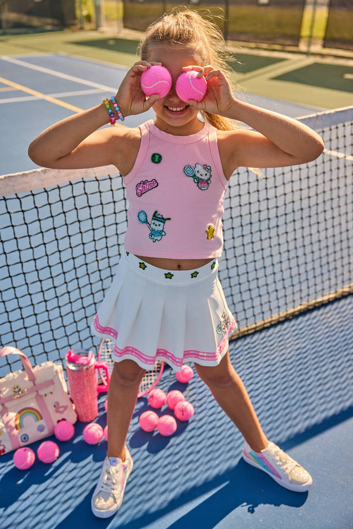 Lola + The Boys Tops Beaded Hello Kitty® and Friends Tennis Tank