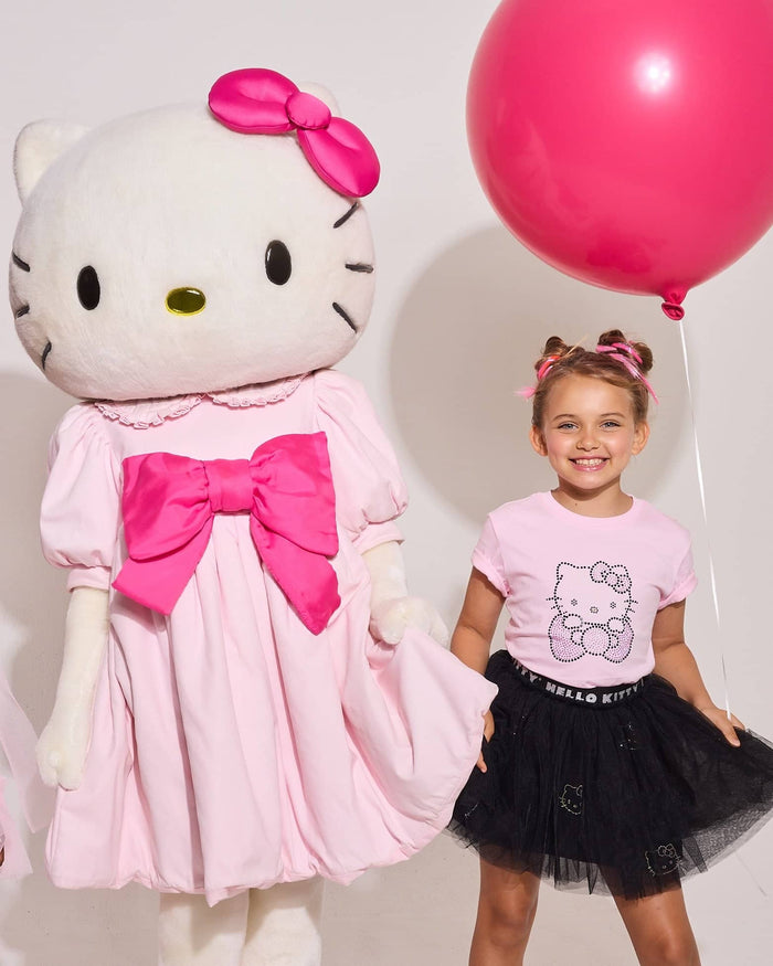 Lola + The Boys Tops Blinged Hello Kitty Baby Tee