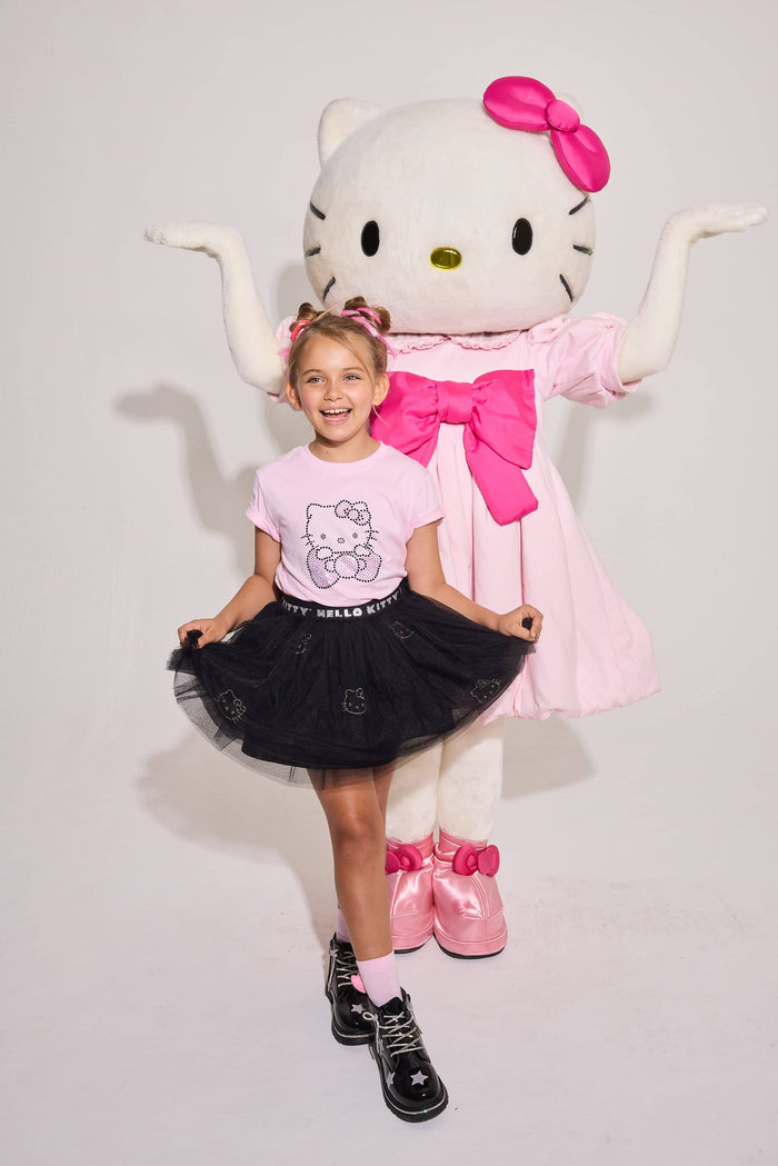 Lola + The Boys Tops Blinged Hello Kitty Baby Tee