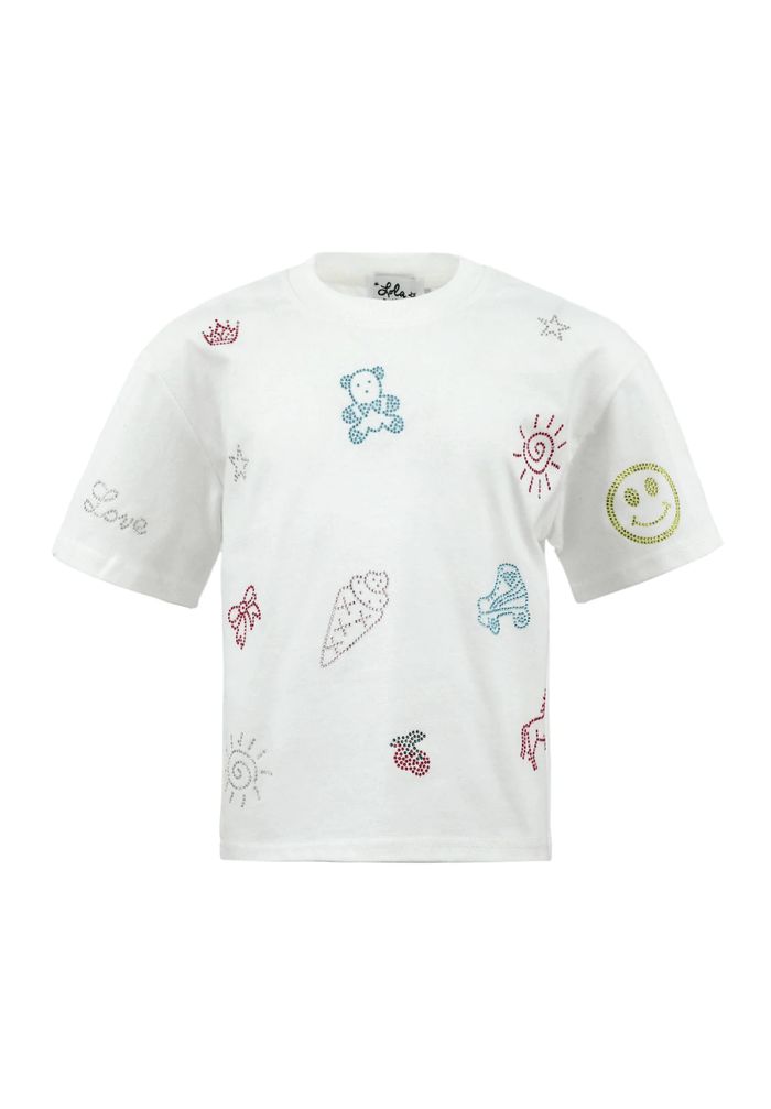 lola-new-arrival Tops Crystal Doodle T-shirt