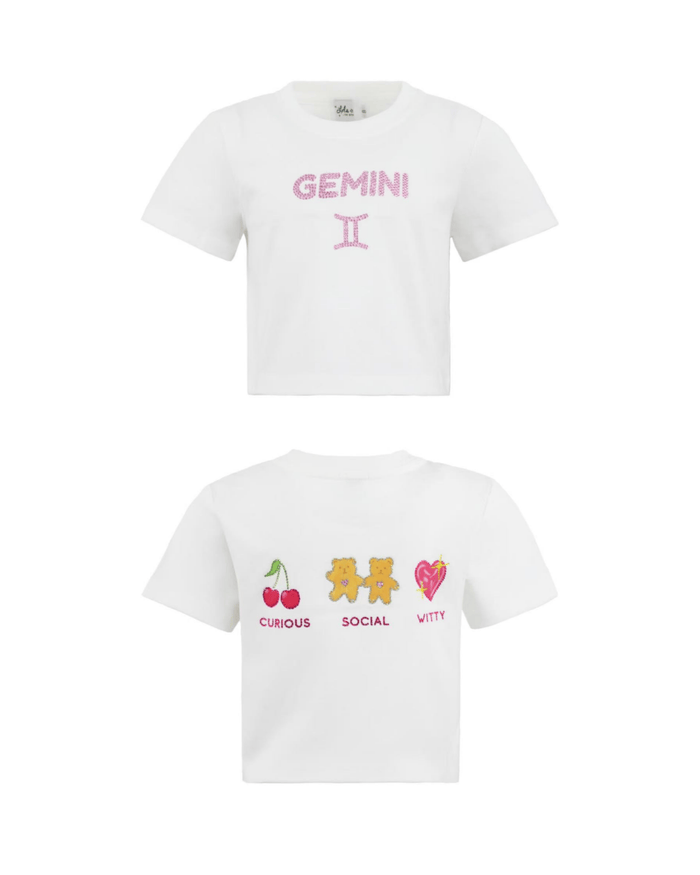 Lola + The Boys Tops Gemini / XS Crystal Zodiac Baby Tee