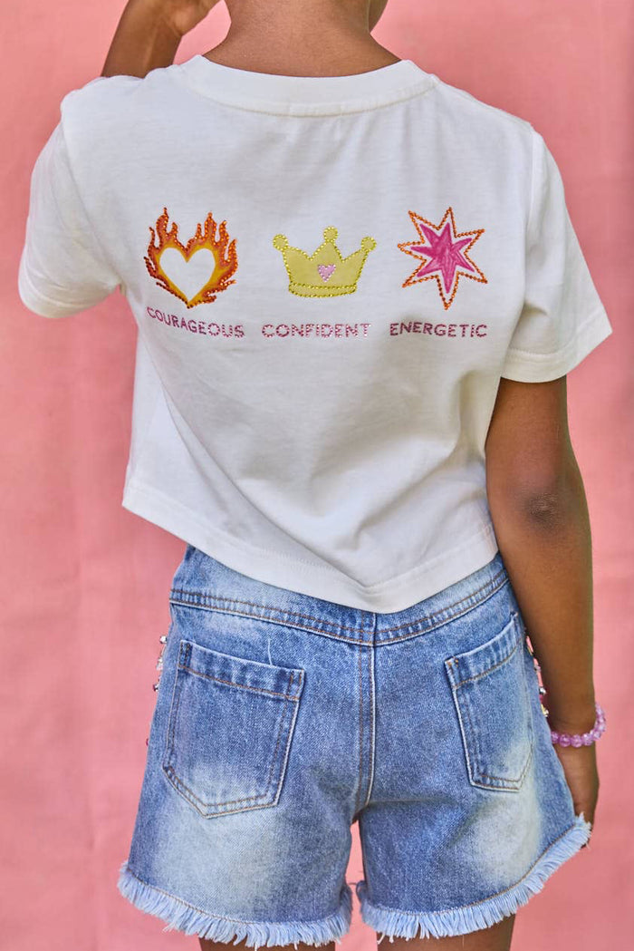 Lola + The Boys Tops Crystal Zodiac Baby Tee