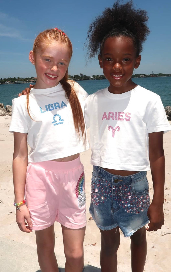 Lola + The Boys Tops Crystal Zodiac Baby Tee