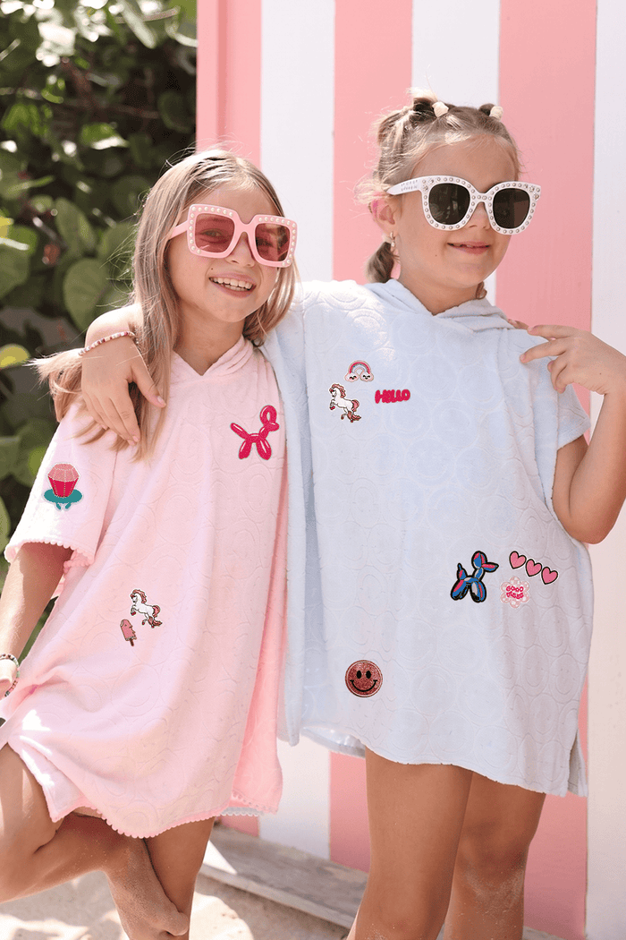 Lola-spring-25 Tops Embossed Emoji Terry Poncho