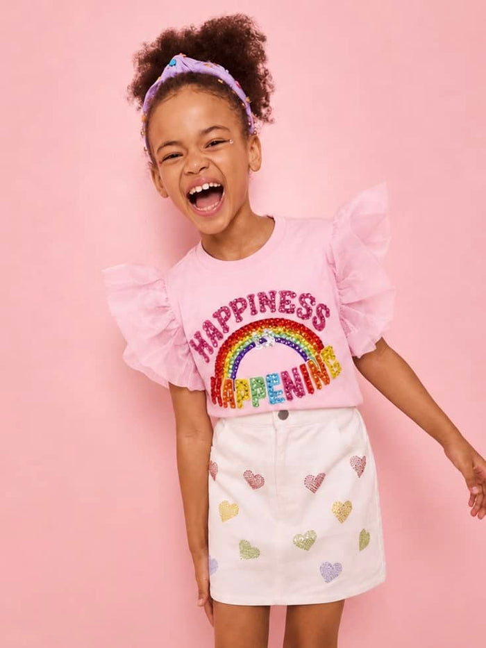 Lola + The Boys Tops Happiness is Happening T-shirt