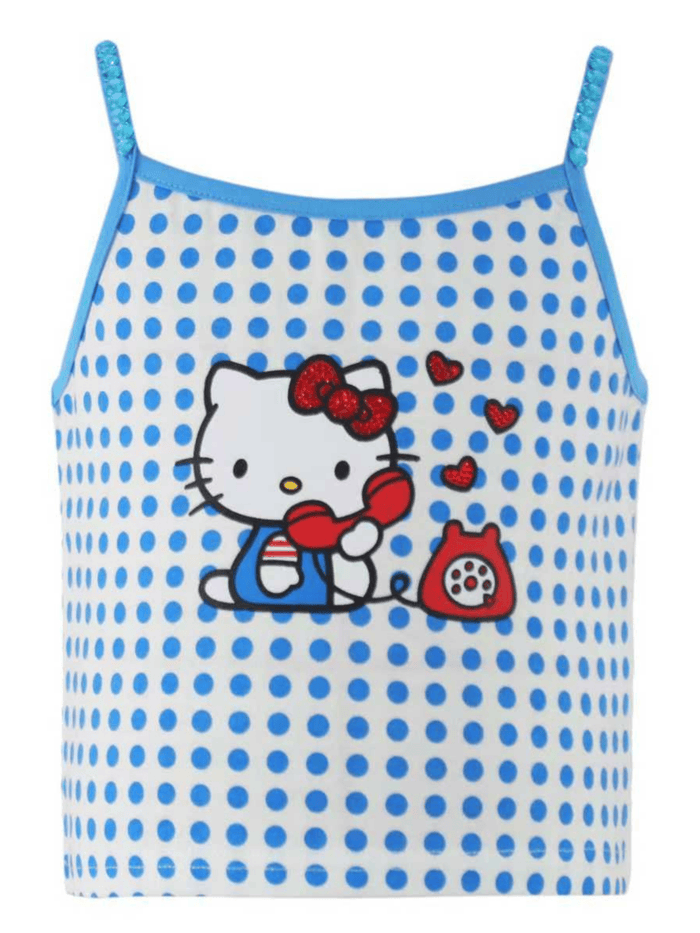 Lola + The Boys Tops Hello Kitty® Polka Dot Gem Tank