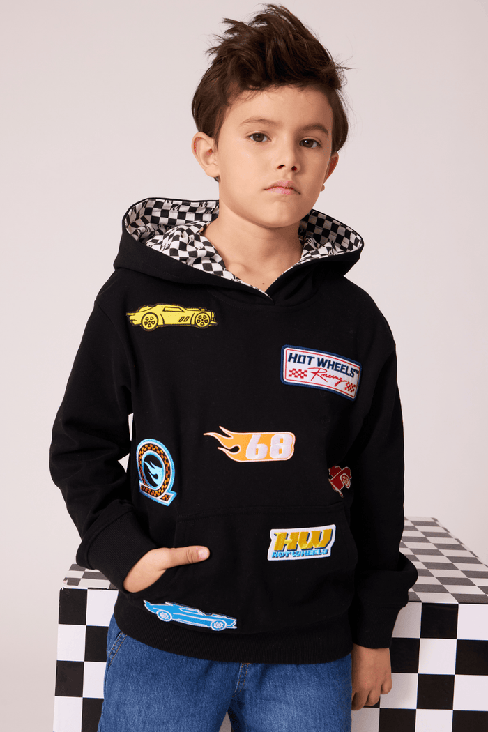 Lola + The Boys Tops Hot Wheels™ Patch Hoodie