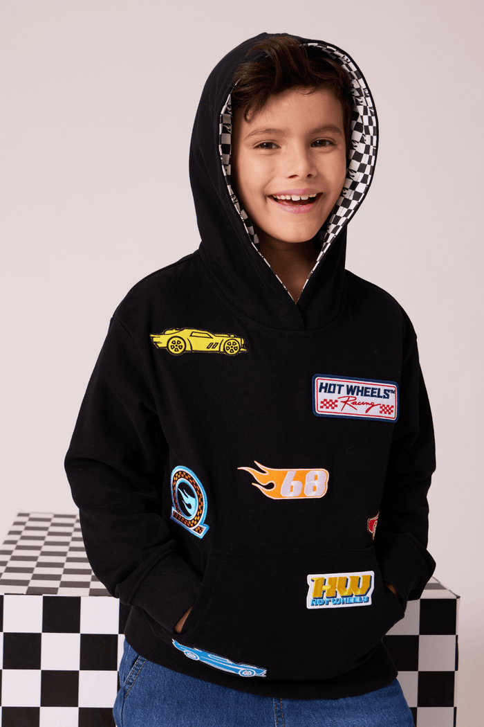 Lola + The Boys Tops Hot Wheels™ Patch Hoodie