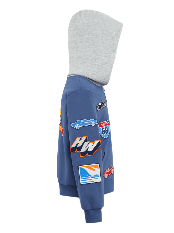 Lola + The Boys Tops Hot Wheels™ Patch Zip-Up Hoodie